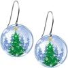 Snow Globe Holiday Tree Earrings