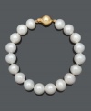 Create a look of overall refinement with a timeless piece. This beautiful bracelet features AA cultured freshwater pearls (10-11 mm) with a 14k gold clasp. Approximate length: 8 inches.