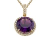 Genuine Amethyst Pendant by Effy Collection® in 14 kt Yellow Gold LIFETIME WARRANTY