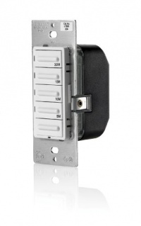 Leviton LTB30-1LZ Decora 1800W Incandescent/20A Resistive-Inductive 1HP Preset 5-10-15-30 Minute Countdown Timer Switch, White/Ivory/Light Almond Leviton LTB30-1LZ Decora 1800W Incandescent/20A Resistive-Inductive 1HP Preset 5-10-15-30 Minute Countdown Timer Switch, White/Ivory/Light Almond
