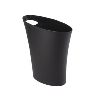 Umbra Skinny Polypropylene Waste Can, Black Umbra Skinny Polypropylene Waste Can, Black