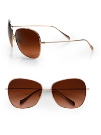 A large but minimal design for simply chic style. Available in rose gold with copper gradient lens. 100% UV protectionImported A large but minimal design for simply chic style. Available in rose gold with copper gradient lens. 100% UV protectionImported