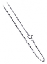 Nickel Free Italian Sterling Silver 1.5mm Figaro Link Chain Necklace