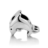 Chuvora Sterling Silver Dolphin Bead Charm Fits Pandora Bracelet Chuvora Sterling Silver Dolphin Bead Charm Fits Pandora Bracelet