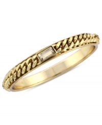 Get roped in. Jessica Simpson's bangle bracelet is crafted from gold-tone mixed metal with a crystal accent and stylish rope motif. Approximate diameter: 3 inches. Get roped in. Jessica Simpson's bangle bracelet is crafted from gold-tone mixed metal with a crystal accent and stylish rope motif. Approximate diameter: 3 inches.