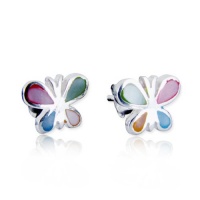 925 Sterling Silver Multi-Color Mother of Pearl Little Butterfly Post Stud Earrings 7 mm Fashion Jewelry for Women, Teens, Girls - Nickel Free 925 Sterling Silver Multi-Color Mother of Pearl Little Butterfly Post Stud Earrings 7 mm Fashion Jewelry for Women, Teens, Girls - Nickel Free