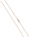 14 KT Rose Gold over Sterling Silver 1mm Snake Chain Necklace 14 to 30 inch