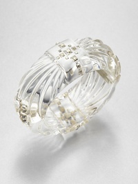 From the Teatro Moderne Collection. Beautifully hand-crafted lucite in an Art Deco-inspired motif accented sparkling Swarovski crystals. LuciteSwarovski crystalsDiameter, about 2.5Hinged, magnetic closureMade in USA From the Teatro Moderne Collection. Beautifully hand-crafted lucite in an Art Deco-inspired motif accented sparkling Swarovski crystals. LuciteSwarovski crystalsDiameter, about 2.5Hinged, magnetic closureMade in USA
