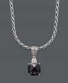 Pair your little black dress with a lot of sparkle and shine. This square-cut onyx (5-1/5 ct. t.w.) and diamond accent pendant by Effy Collection adds extra drama to your look. Set in sterling silver. Approximate length: 18 inches. Approximate drop: 1 inch.