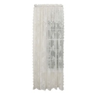 Renaissance Carley Lace 56-Inch by 84-Inch Panel With 17-Inch Attached Valance, Ecru Renaissance Carley Lace 56-Inch by 84-Inch Panel With 17-Inch Attached Valance, Ecru