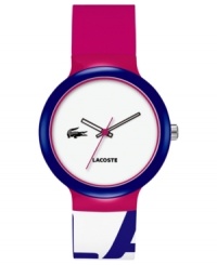 Sport non-stop color with this Goa collection unisex watch from Lacoste. Sport non-stop color with this Goa collection unisex watch from Lacoste.
