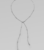 EXCLUSIVELY AT SAKS. This long, elegant chain, stationed with sparkling pavé cystals, has vintage-glam appeal.Crystals Rhodium plated Chain length, about 24 Imported