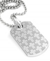 Russell Simmons' laser-engraved logo and sparkling diamond accents make dog tags super-chic. Crafted of stainless steel. Ball chain measures 30 inches.