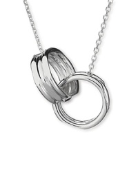 For easy to wear impact, Links of London strikiningly simple interlocking sterling silver necklace makes for a stylish choice. For easy to wear impact, Links of London strikiningly simple interlocking sterling silver necklace makes for a stylish choice.