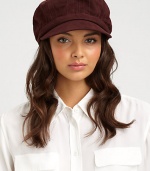 A sumptuous suede style in a classic design with adjustable inner band.SuedeAdjustable inner bandBrim, about 2Pindot linedProfessional leather cleanerImported