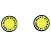 Marc by Marc Jacobs Classic Marc Logo Disc Stud Earrings Yellow Gunmetal M5113114