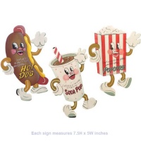 Dancing Snacks- Set of 3 Tin Sign Dancing Snacks- Set of 3 Tin Sign