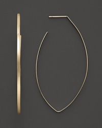Lana Jewelry's Blake earrings create a wonderfully sleek leaf-like silhouette, a gorgeous 14 Kt. gold hoop to add to your arsenal. Designed by Lana. Lana Jewelry's Blake earrings create a wonderfully sleek leaf-like silhouette, a gorgeous 14 Kt. gold hoop to add to your arsenal. Designed by Lana.