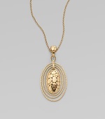 From the Kali Zen Collection. Signature dotted pendant with concentric ovals on a delicate chain link.18K gold Length, about 18 Pendant length, about 2½ Pendant width, about 1 Lobster clasp closure Made in Bali