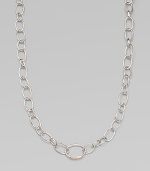 From the Scultura Collection. Multi-sized links of polished sterling silver create a long-enough-to-double chain that goes beyond simple to senational.Sterling silverLength, about 48Lobster claspImported