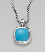 From the Albion Collection. Vibrant, smooth turquoise is richly framed in sterling silver.Turquoise Sterling silver About ½ square Imported  Please note: necklace sold separately.