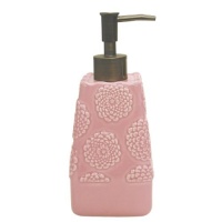 Allure Home Creations Stella Pink Ceramic Lotion Bottle Allure Home Creations Stella Pink Ceramic Lotion Bottle