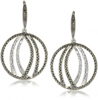 Judith Jack Crystal Glitz Sterling Silver, Crystal and Marcasite Disc Drop Earrings Judith Jack Crystal Glitz Sterling Silver, Crystal and Marcasite Disc Drop Earrings