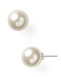Ease into evening with Lauren Ralph Lauren's delicate pearl studs. With a classic look, these earrings add a timeless touch to your favorite cocktail dress and heels. Ease into evening with Lauren Ralph Lauren's delicate pearl studs. With a classic look, these earrings add a timeless touch to your favorite cocktail dress and heels.
