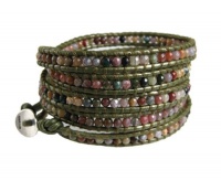Chan Luu Stone Fancy Jasper Gauriya Leather Wrap Bracelet Chan Luu Stone Fancy Jasper Gauriya Leather Wrap Bracelet