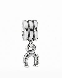 This sterling silver horseshoe charm is a classic symbol of good luck. Add it to you PANDORA charm bracelet for a timeless and iconic touch. This sterling silver horseshoe charm is a classic symbol of good luck. Add it to you PANDORA charm bracelet for a timeless and iconic touch.