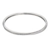 Sterling Silver Clear Swarovski Crystal Bangle Bracelet, 8