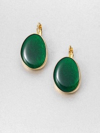 A classic design in glossy enamel and 22k goldplating. Enamel22k goldplatedDrop, about 1Lever backMade in USA A classic design in glossy enamel and 22k goldplating. Enamel22k goldplatedDrop, about 1Lever backMade in USA