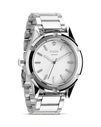 The Nixon Camden watch goes glamorous with diamond detailing at 12:00. This stunner goes everywhere in stainless steel with a sleek, classic face. The Nixon Camden watch goes glamorous with diamond detailing at 12:00. This stunner goes everywhere in stainless steel with a sleek, classic face.