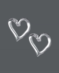 You'll simply adore this sweet style. Let love shine in Unwritten's cut-out heart stud earrings. Crafted in sterling silver. Approximate diameter: 1/3 inch. You'll simply adore this sweet style. Let love shine in Unwritten's cut-out heart stud earrings. Crafted in sterling silver. Approximate diameter: 1/3 inch.