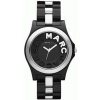 New MARC by MARC JACOBS MBM4560 Women's Rivera Black Plastic Silver Tone Accanted Watch