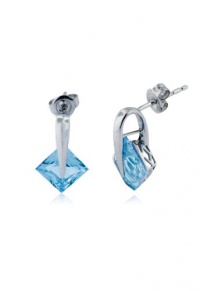 Effy Jewlery 14K White Gold Blue Topaz Earrings, 5.51 TCW