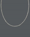 Add a simple chain to your neckline for a seamless look. Unique twisted chain features an intricate rope design crafted in 14k white gold. Approximate length: 20 inches.