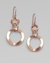 From the Rose Lite Links Collection. Two wavy open loops are connected by a third, in this graceful design of sterling silver and 18k gold, finished with polished 18k rose goldplating.18k gold and sterling silver with 18k rose goldplatingDrop, about 1½Ear wireImported