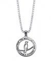 Sterling Silver See The World From A Different Angle Reversible Bird Pendant Necklace, 18