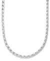 Just a touch of bold silver adds a little edge to any look with this sterling silver textured wheat chain necklace. Approximate length: 22 inches.