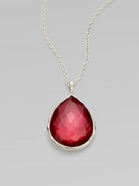 From the Wonderland Collection. An exquisite clear quartz stone with mother-of-pearl accents is set in sterling silver and dangles from a sterling silver chain.Clear quartz, mother-of-pearl Sterling silver Chain length, 18 Pendant, about 1¼L Lobster clasp Imported From the Wonderland Collection. An exquisite clear quartz stone with mother-of-pearl accents is set in sterling silver and dangles from a sterling silver chain.Clear quartz, mother-of-pearl Sterling silver Chain length, 18 Pendant, about 1¼L Lobster clasp Imported