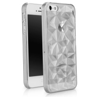 BoxWave Apple iPhone 5 RazMaDaz Case - Slim-Fit Ultra Lightweight Transparent Clear Hard Shell Case with 3D Faceted Gemstone Texture Designed for Apple iPhone 5 (Crystal Clear)