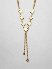 Wear your hearts on your neck with this sweet and sparkling style. Glass stoneGoldtone-plated brassLength, about 27.5Pendant size, about 3Spring ring closureImported Wear your hearts on your neck with this sweet and sparkling style. Glass stoneGoldtone-plated brassLength, about 27.5Pendant size, about 3Spring ring closureImported