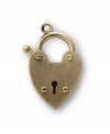 To find true love, you must open your heart--that's the sentimental message behind Fossil's Heart Lock charm. Made in brass tone mixed metal. Approximate length: 1 inch.