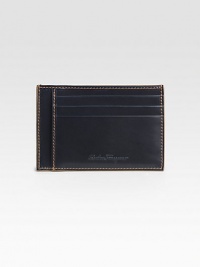 Keep business and credit cards close at hand in the streamlined Italian calfskin case.Four card slots4½W X 3HMade in Italy Keep business and credit cards close at hand in the streamlined Italian calfskin case.Four card slots4½W X 3HMade in Italy