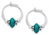 Jody Coyote Sterling Silver Turquoise Small Hoop Earring