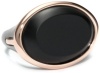 Elizabeth and James Saddle Collection Gunmetal and 18k Rose Gold-Plated Matte Onyx Ring, Size 7