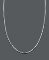 A delicate accent or the perfect home for your favorite pendant. Box chain crafted in sterling silver. Approximate length: 18 inches.