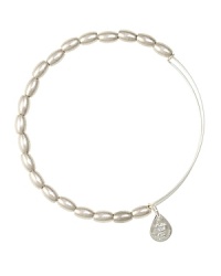A flash of striking silver plated beads lends texture rich shine on a delicate, expandable Alex and Ani bracelet. A flash of striking silver plated beads lends texture rich shine on a delicate, expandable Alex and Ani bracelet.