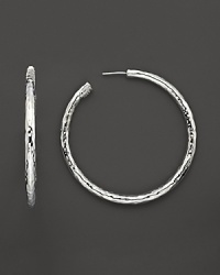 From the Glamazon Silver Collection, skinny sterling hoops. Designed by Ippolita. From the Glamazon Silver Collection, skinny sterling hoops. Designed by Ippolita.